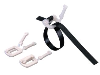 Boucles plastique autobloquantes